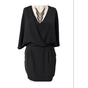 DO+ BE Little Black Dolman Sleeve Pocket Sexy Dress Size Medium
